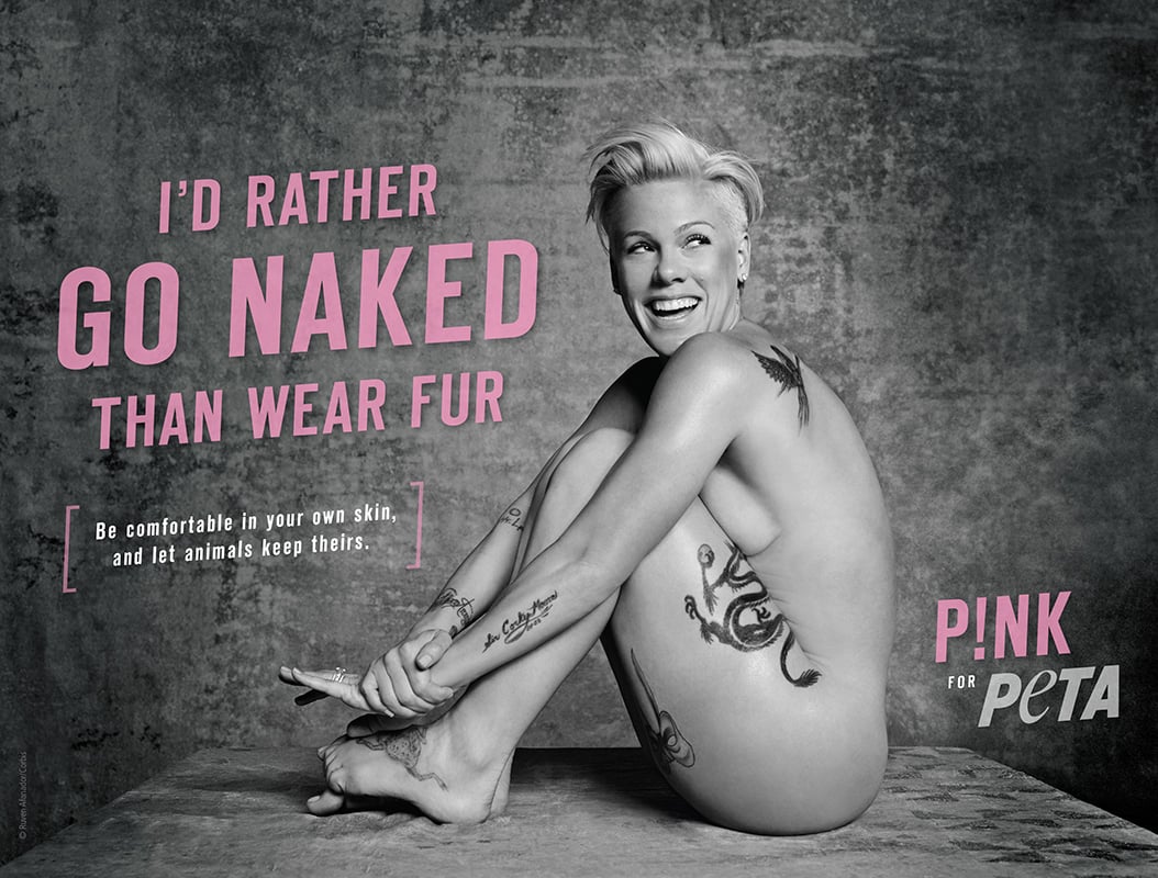 P!nk Would ‘Rather Go Naked Than Wear Fur’