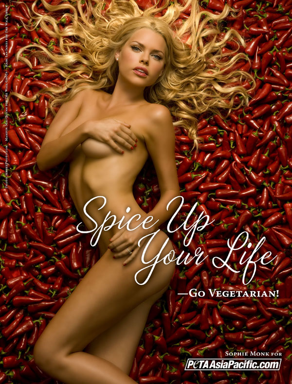 600px x 790px - Sophie Monk Poses Nude to Promote Vegetarianism - News - PETA Asia