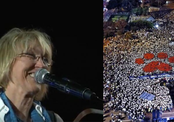 Watch Ingrid Newkirk Address Israel’s Massive Animal Rights March