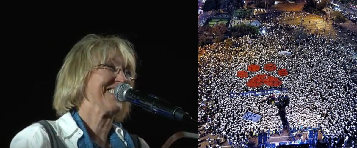 Watch Ingrid Newkirk Address Israel’s Massive Animal Rights March